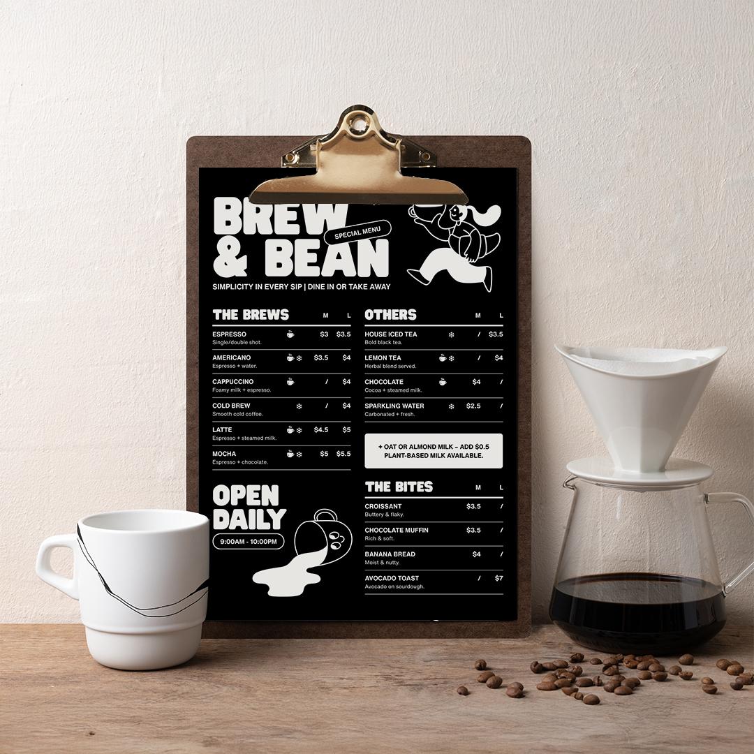 White Ink Menus