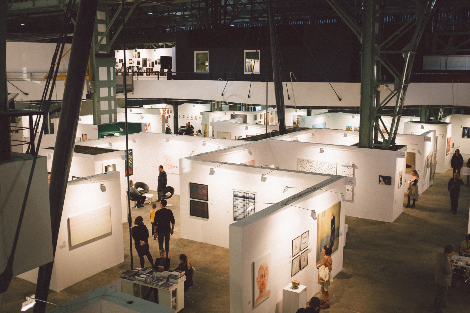empty white exhibition booths ready for branding at a trade venue