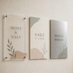 Acrylic, corflute and ACM panel signs compared · cast acrylic, fluted polypropylene and aluminium composite · full-colour digital print · clear, matte and brushed-aluminium finishes