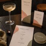Bar and pub print kit · cocktail menu, table talker and 355gsm beermat-board coasters · full-colour digital print · matte finish · one coordinated venue brand