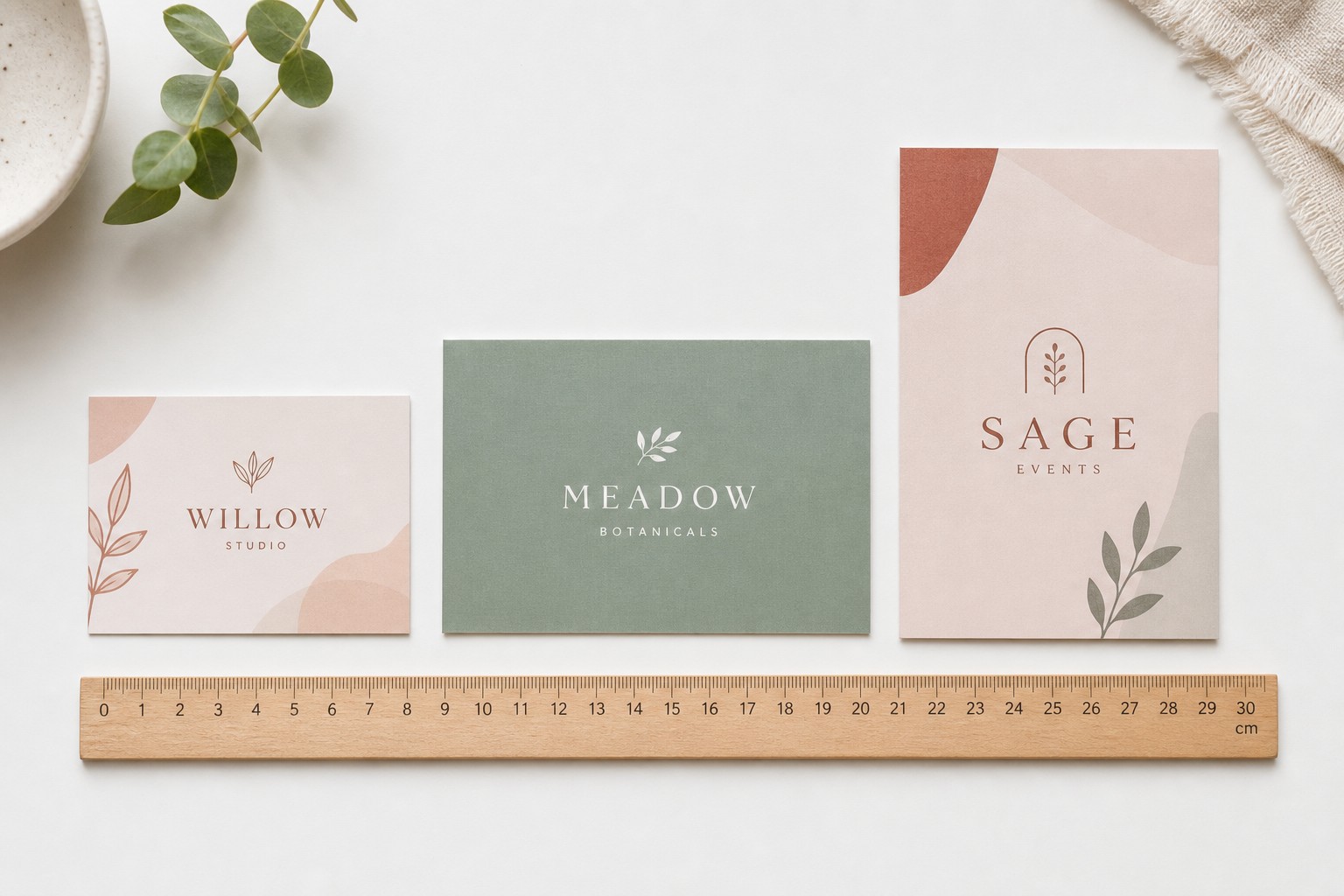 A flat-lay of three printed postcards in A6