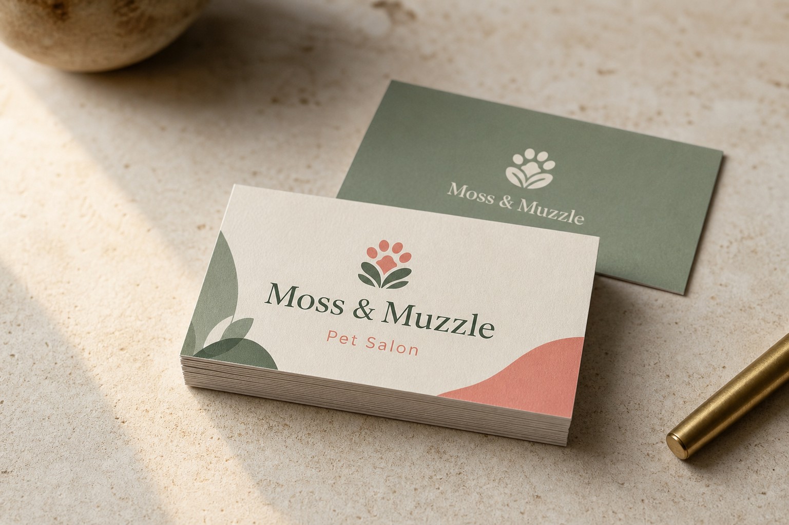 Appointment cards · 90x55mm standard business card · full-colour print · matte finish · takes pen for hand-written dates