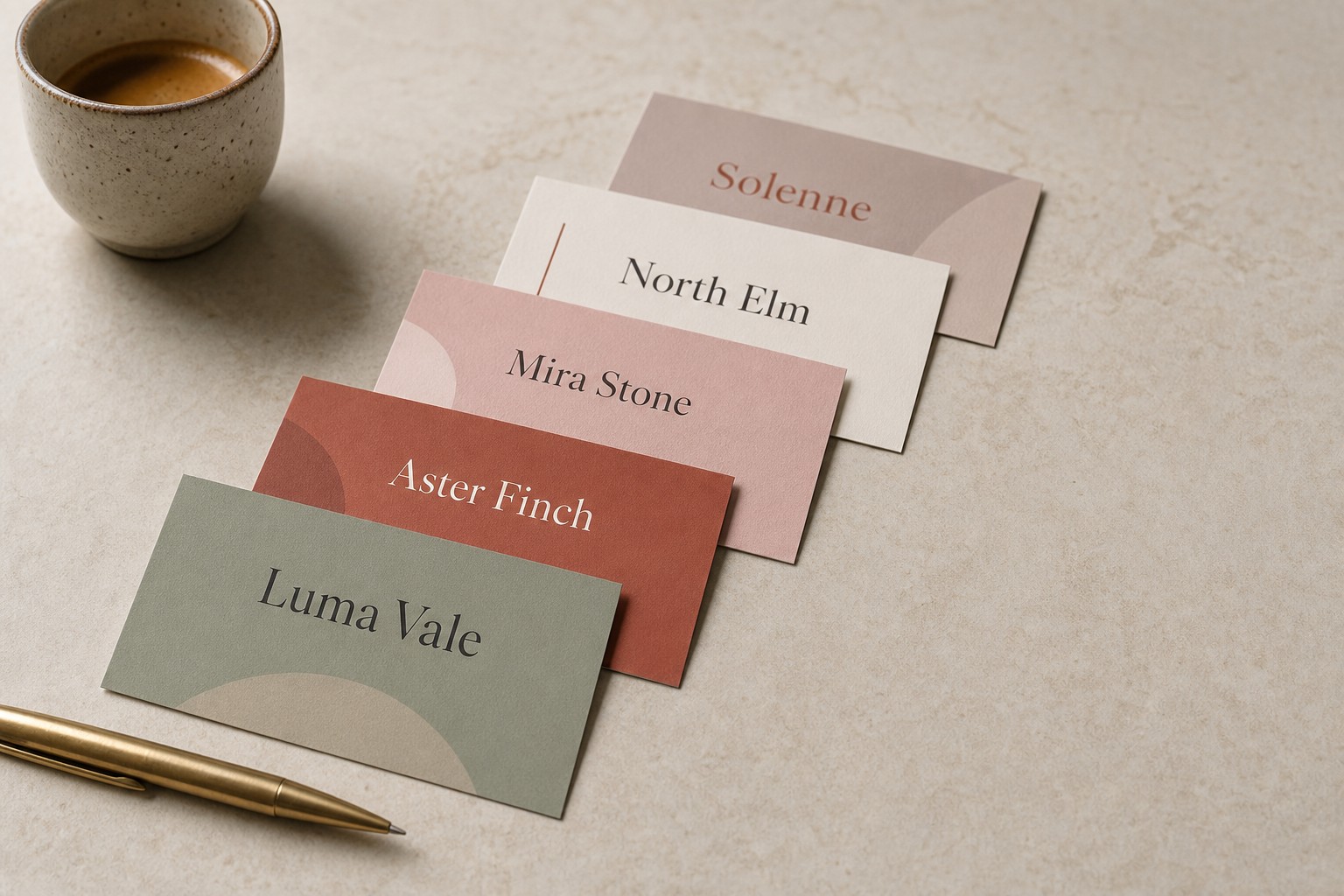 Standard business cards · artboard stock · full-colour print · matte velvet laminate · 90mm x 55mm AU size