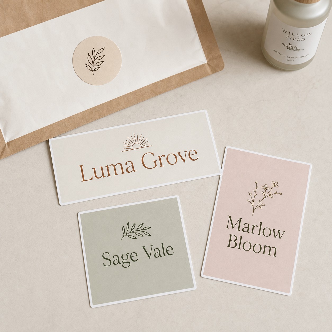 Rectangle stickers in landscape, near-square and portrait formats · white vinyl · full-colour digital print · matte laminate