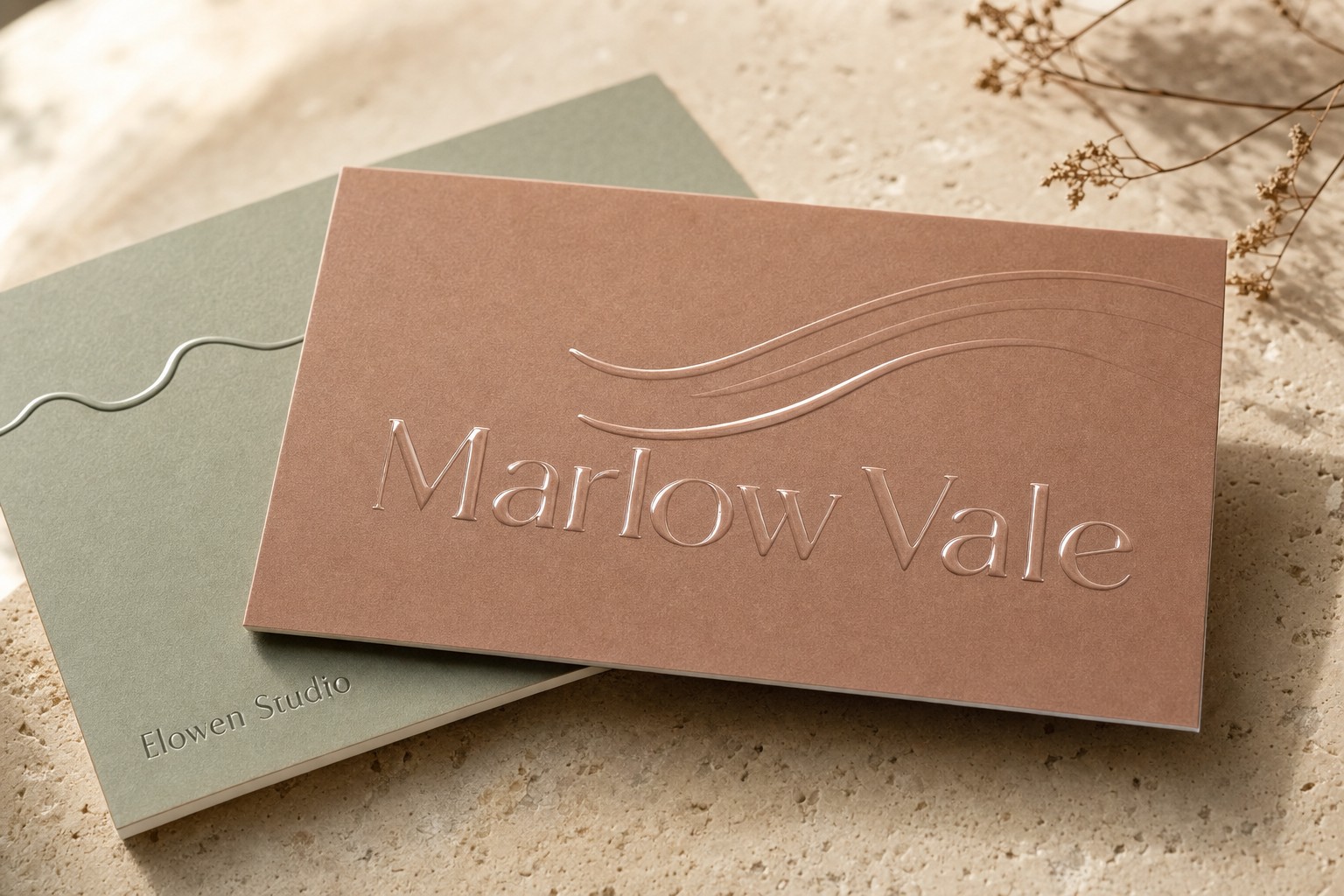 Scodix business card · 450gsm velvet laminate artboard · digital print · raised clear-polymer doming proud of the velvet matte