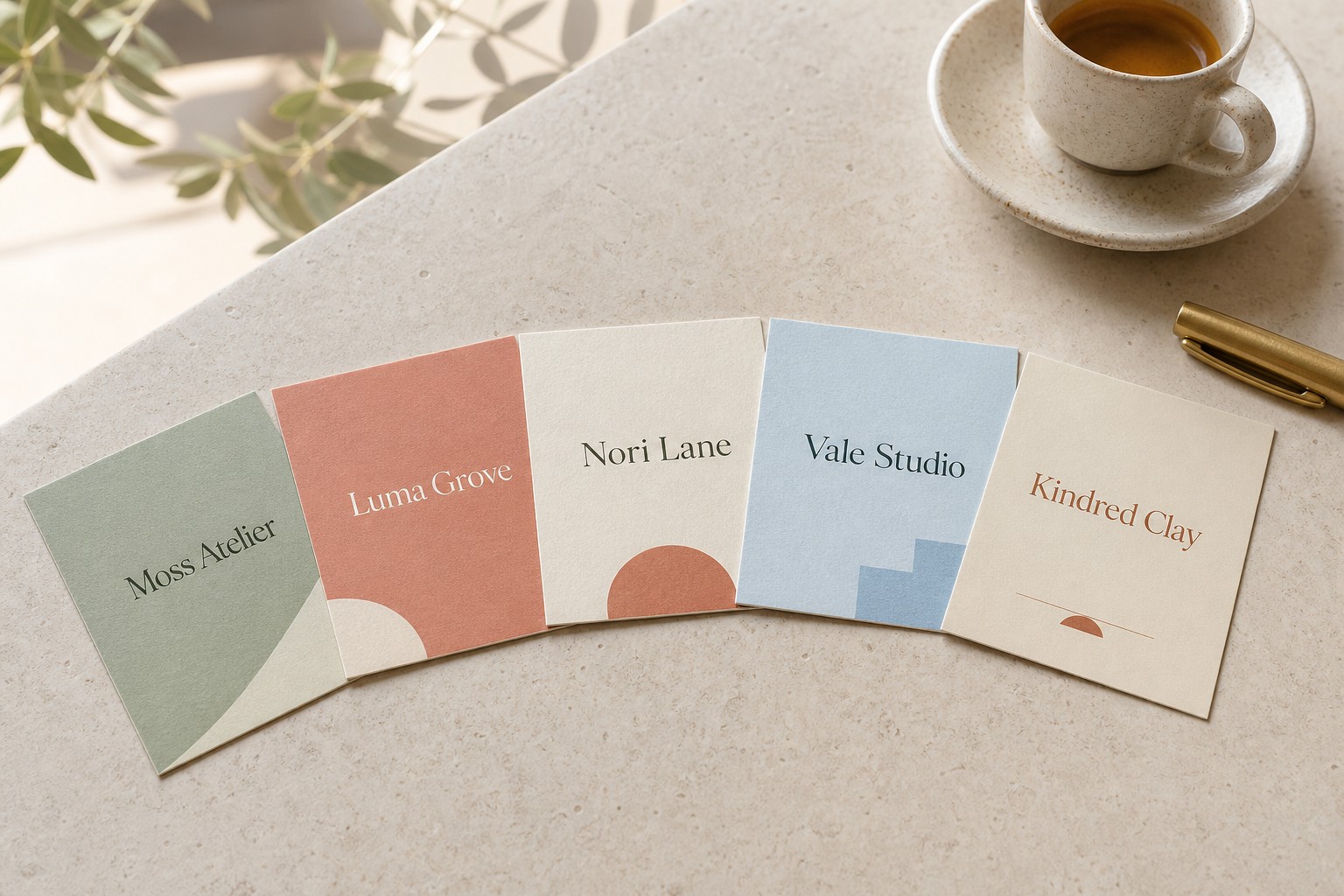 Standard business cards · 350-400gsm cardstock · full-colour digital print · matte finish · 90mm x 55mm Australian standard size