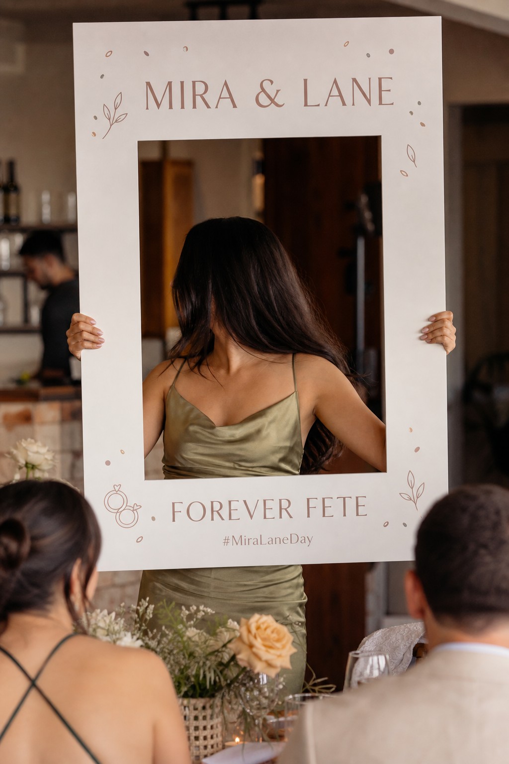 Selfie frame · 5mm TEKpvc foamboard · full-colour print · optional foil or spot UV · A1 594 x 841mm