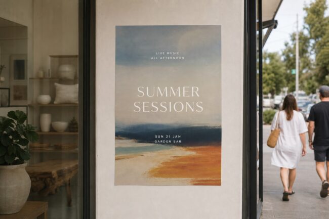 A1 poster · 200gsm Synthetic paper · suited to retail window displays