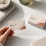 Standard business cards at 90 x 55mm · 300 GSM Matte · displayed as a stacked pile