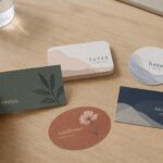Paperlust business cards · rectangle, rounded-corner, circle, oval shapes · Australian 90 x 55mm specification