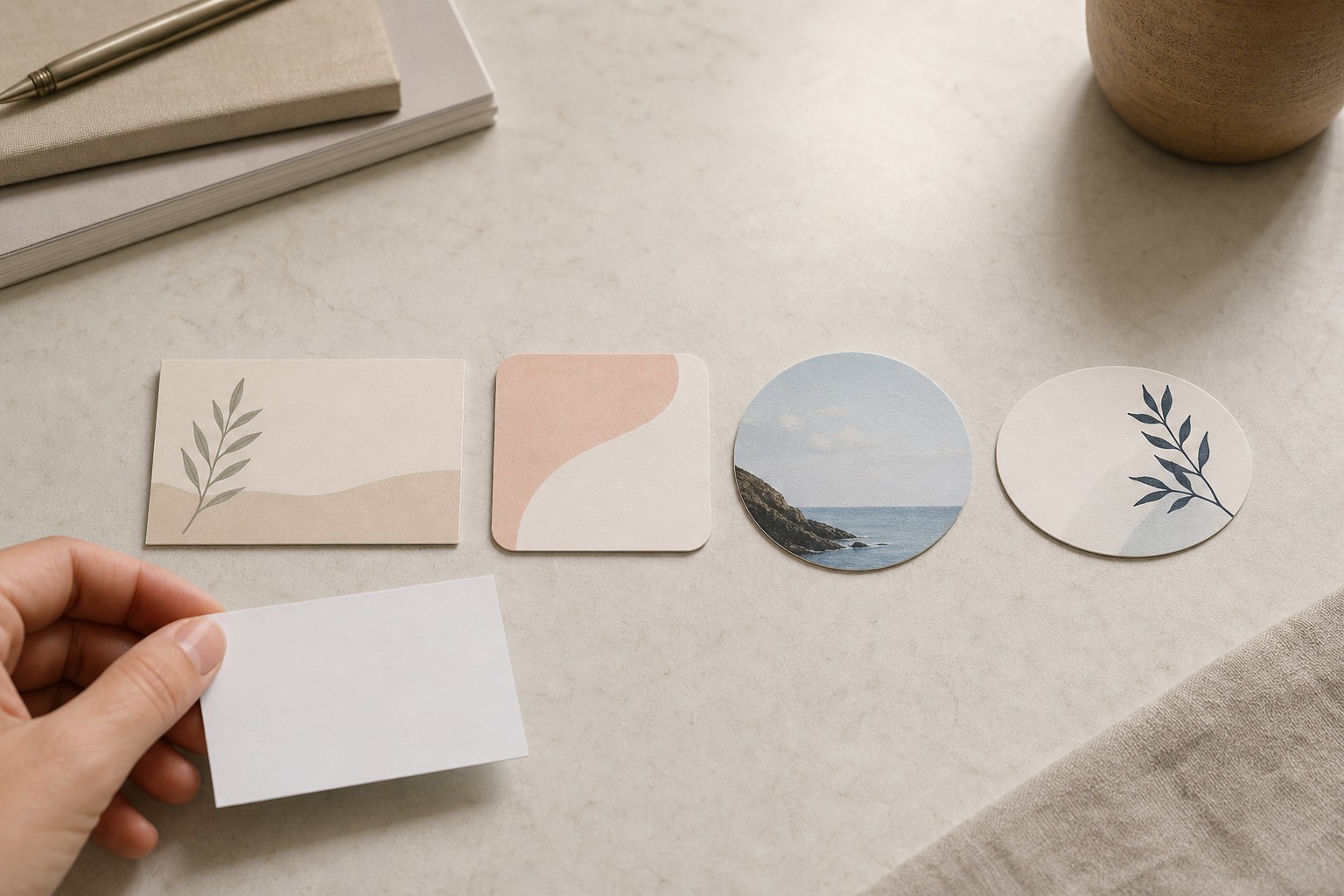 Paperlust business card dimensions · rectangle 90 x 55mm · circle 60mm · oval 90 x 50mm