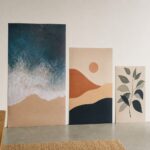 Three printed posters at different formats, shown together to compare proportions · 200gsm synthetic stock