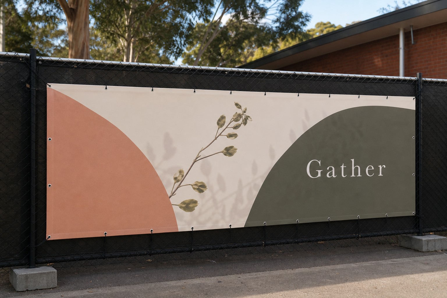 Vinyl banner · 510gsm super heavy-duty industrial-grade vinyl · UV-resistant inks · hemmed edges with clear eyelets · 2000 x 1000mm