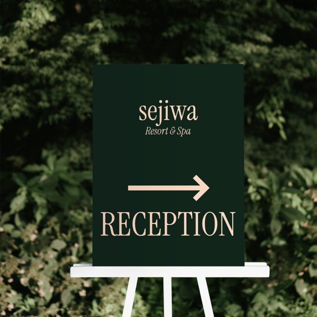 PVC wayfinding sign on a stand · TEKpvc Foamboard, 3 mm · UV direct print · one sided