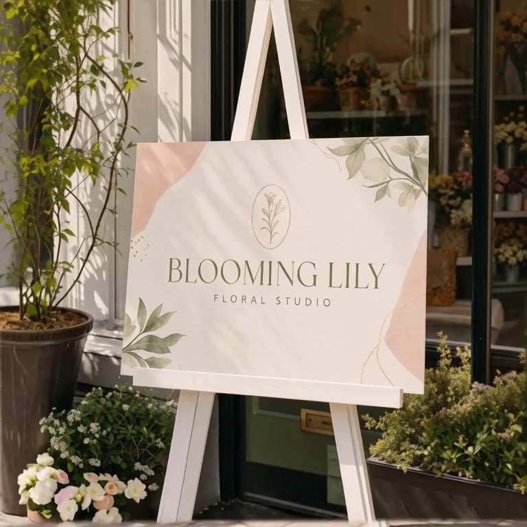 PVC sign on an easel outside a shopfront · TEKpvc Foamboard, 3 mm · UV direct print · one sided
