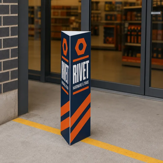 Bollard Signs printed by Paperlust Print Shop.
