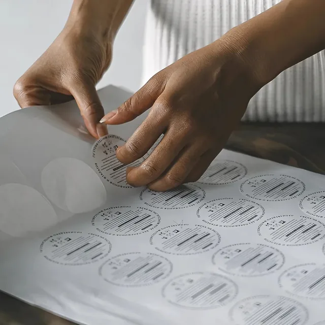 Circle Stickers printed by Paperlust Print Shop.