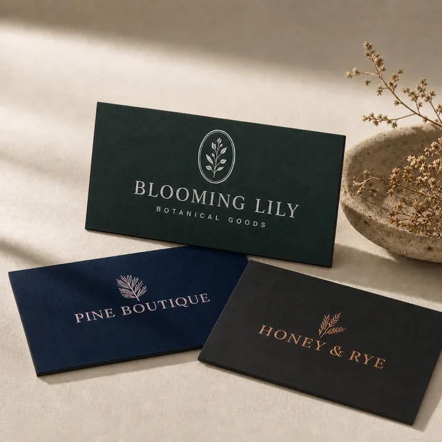 Flat Foil Business Cards printed by Paperlust Print Shop.