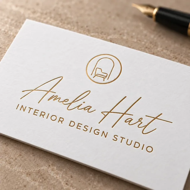 Foil Stamped Business Cards printed by Paperlust Print Shop.