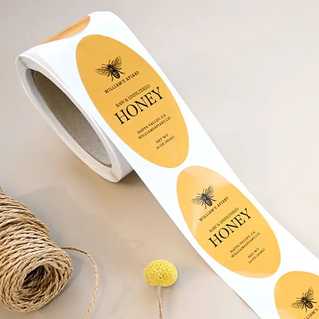 Oval Labels printed by Paperlust Print Shop.